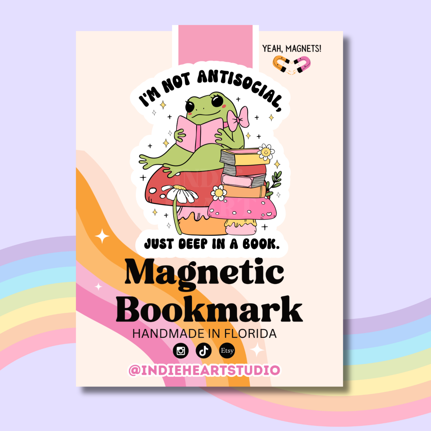 Bookish Frog Magnetic Bookmark