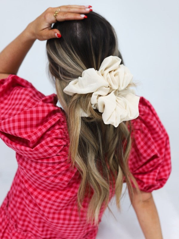 Jumbo Scrunchie, Ivory