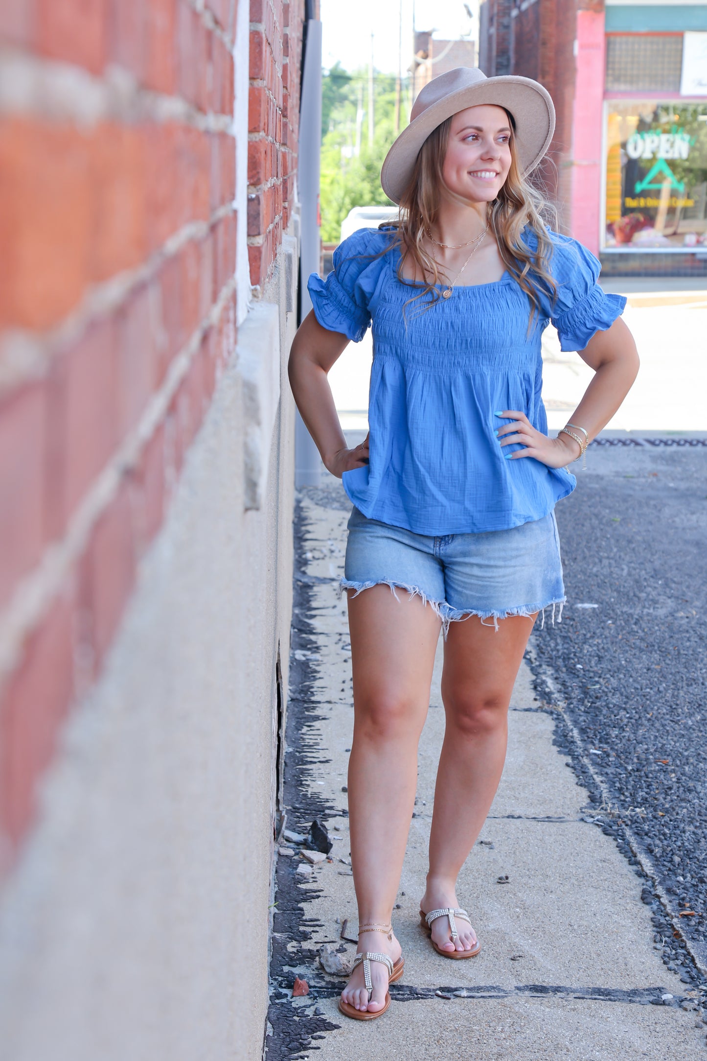 Ready For Vacay Top, Indigo Blue