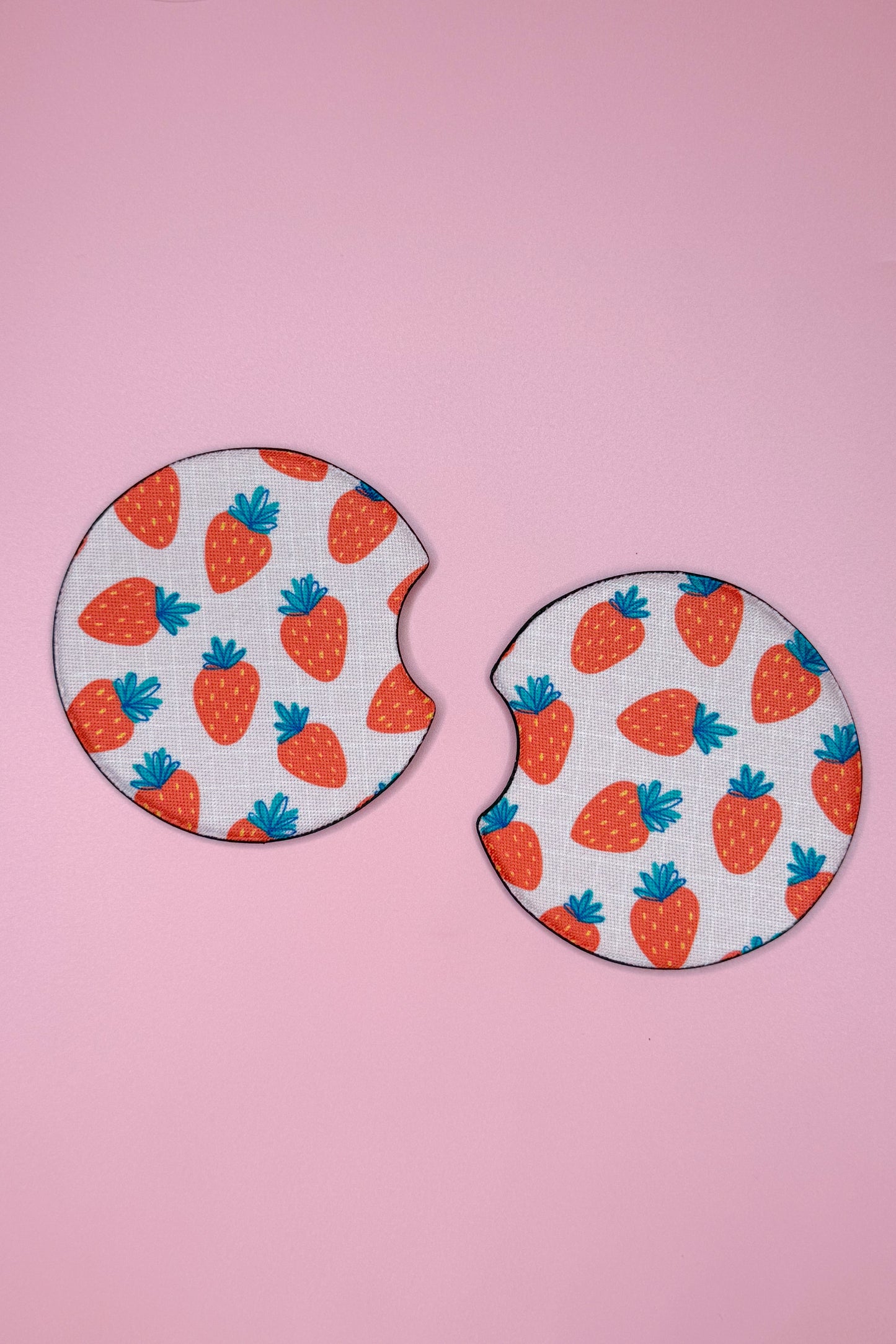 Strawberry Car Coasters