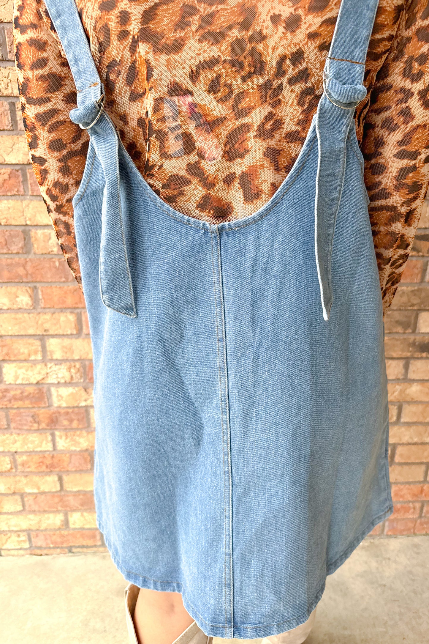 Sweet Like Me Shapeless Silhouette Denim Mini Dress