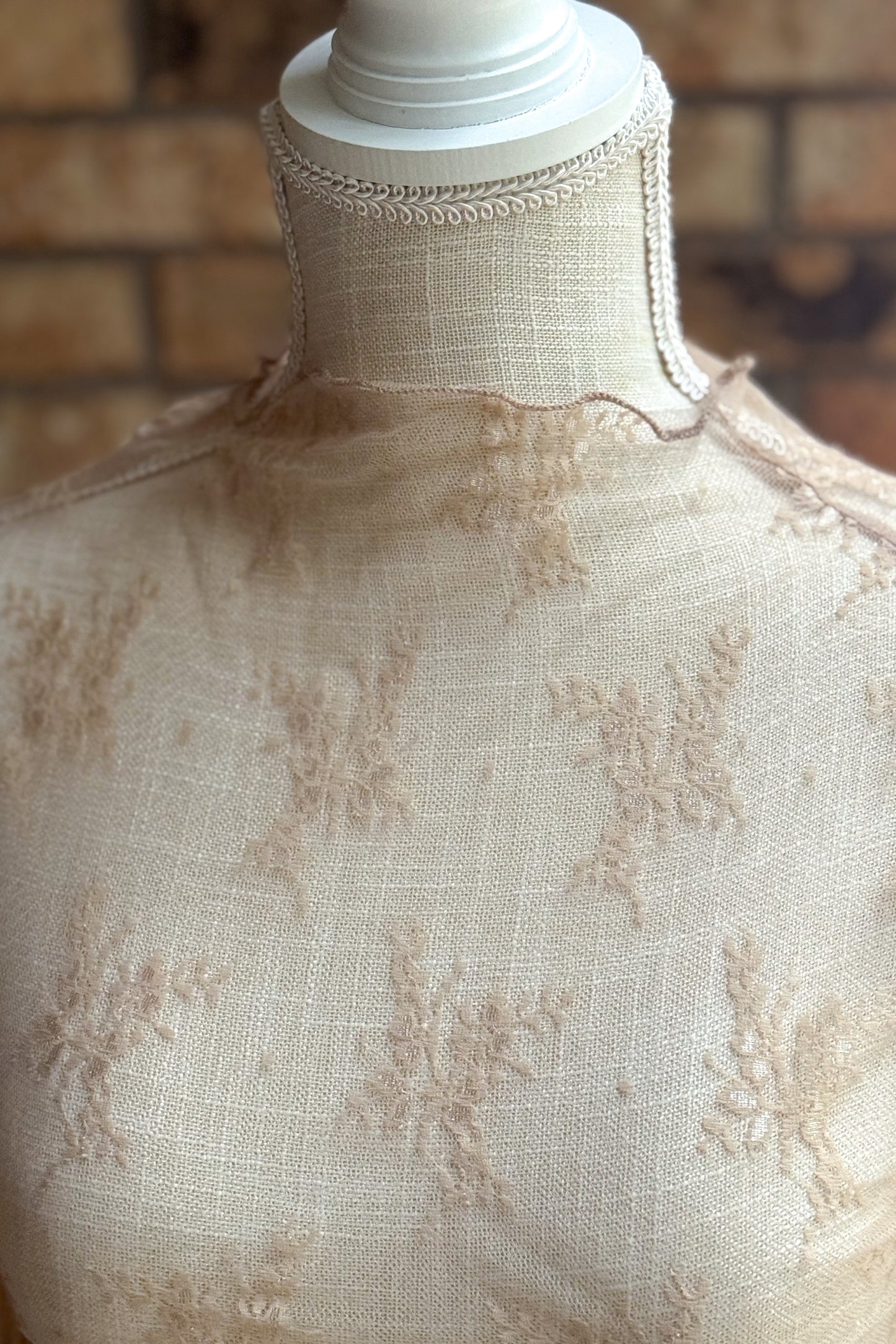So Sweet Lace See Through Layering Top, Beige