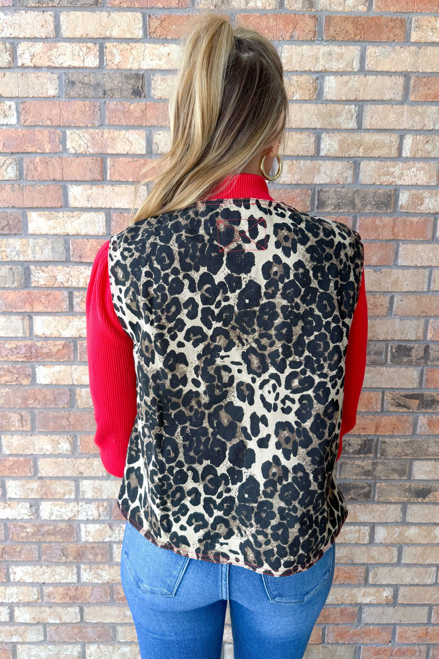 Something Wild Washed Leopard Printed Vest