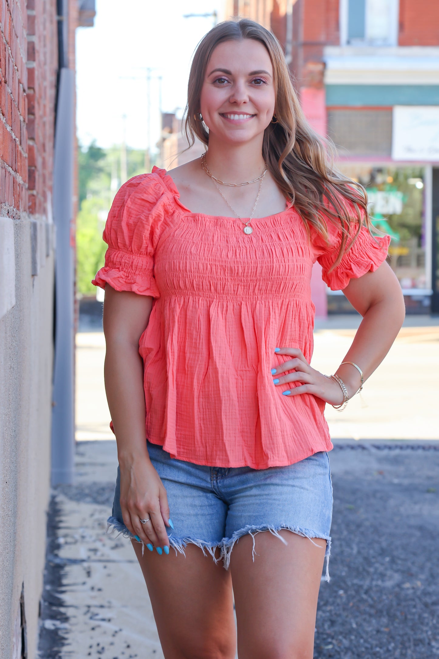Ready For Vacay Top, Coral