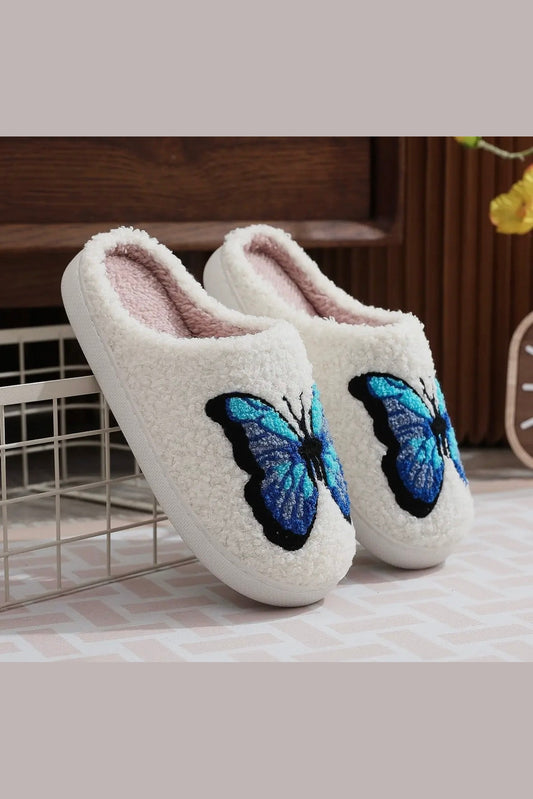 Blue Butterfly Slippers