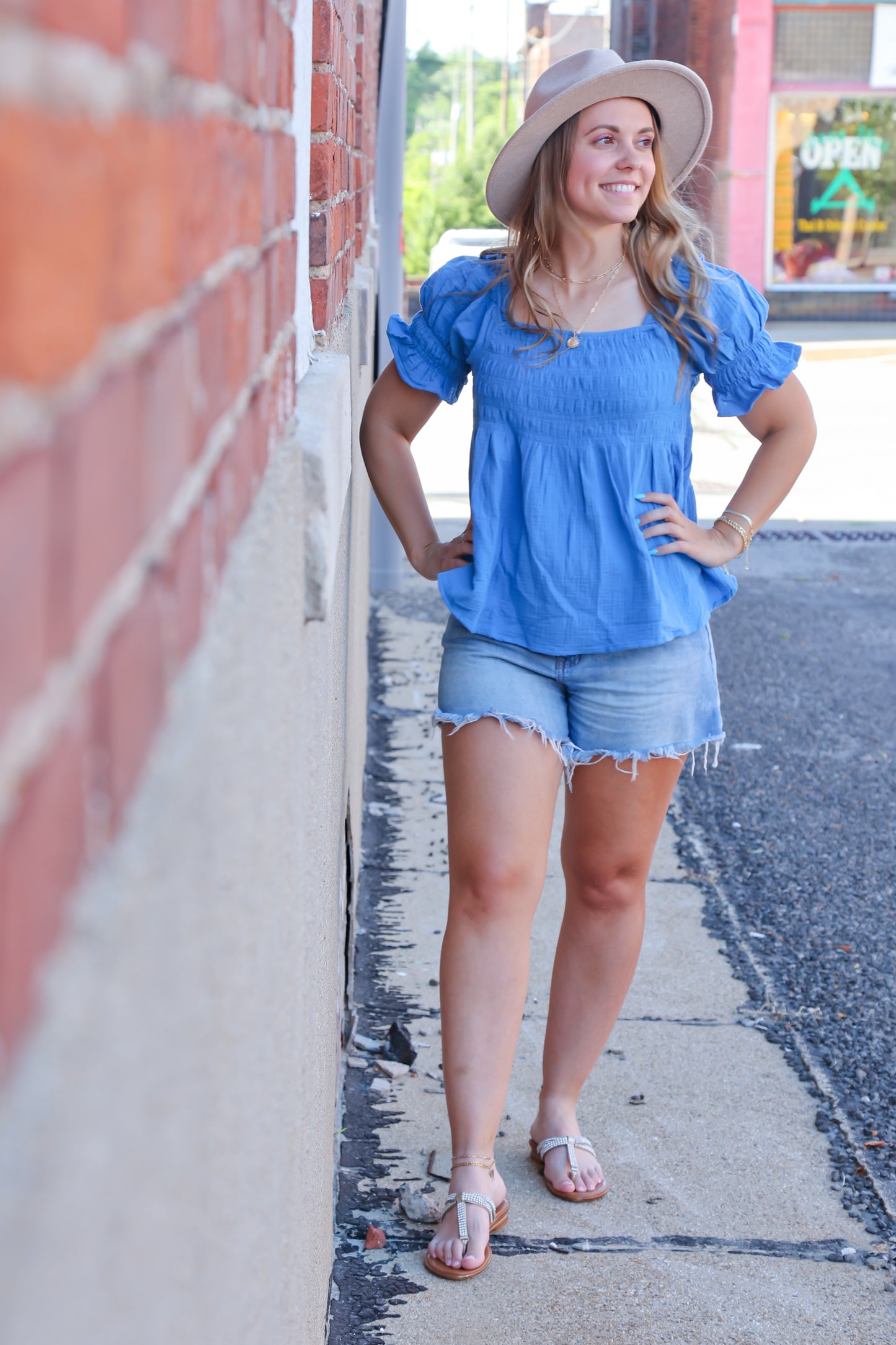Ready For Vacay Top, Indigo Blue