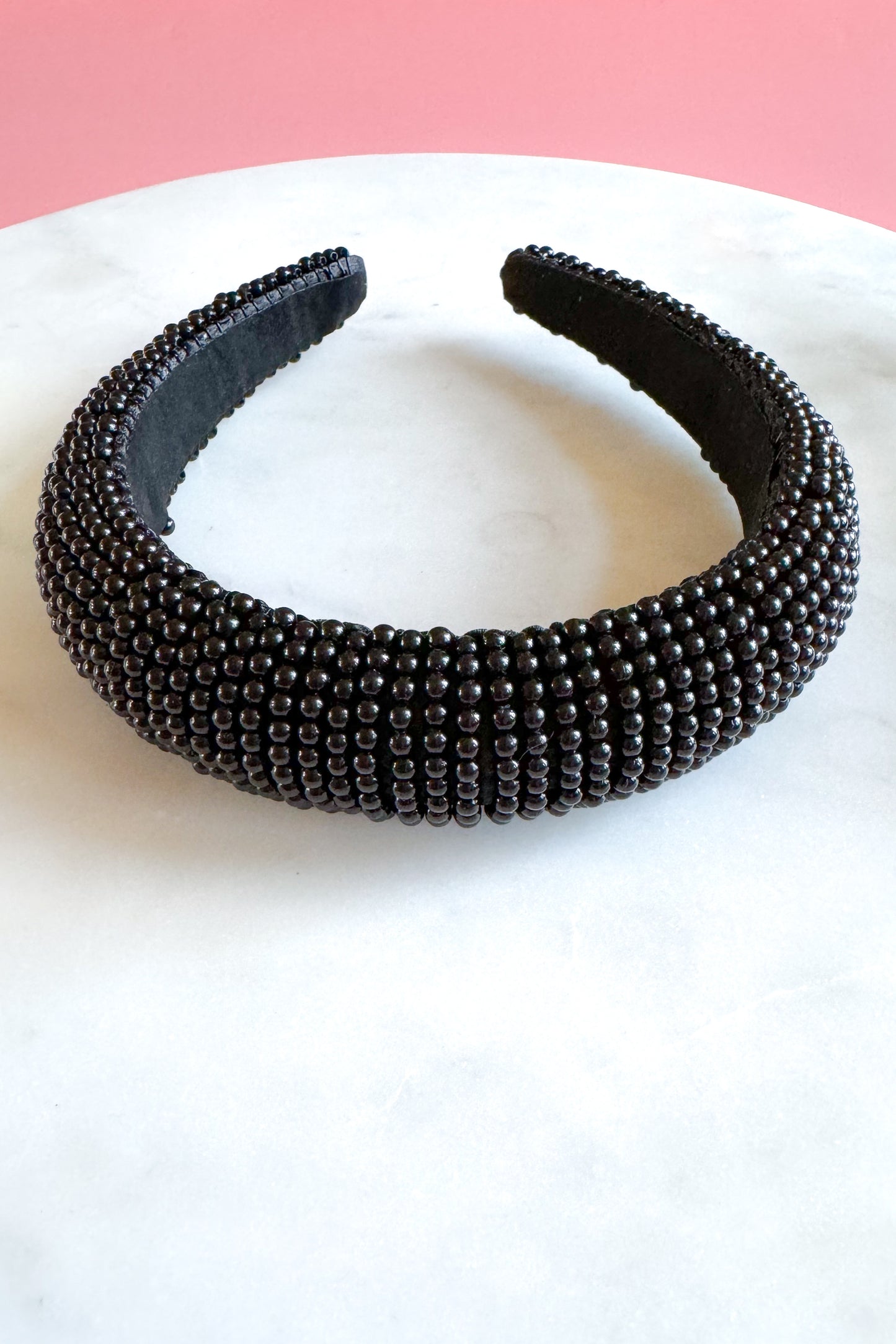 Pearl Wide Headband, Black