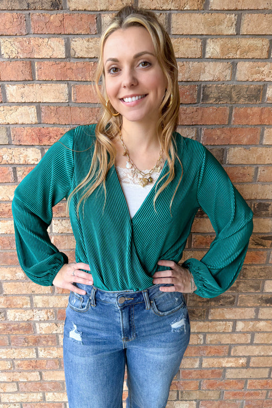 Home For The Holidays Bodysuit, Sea Green