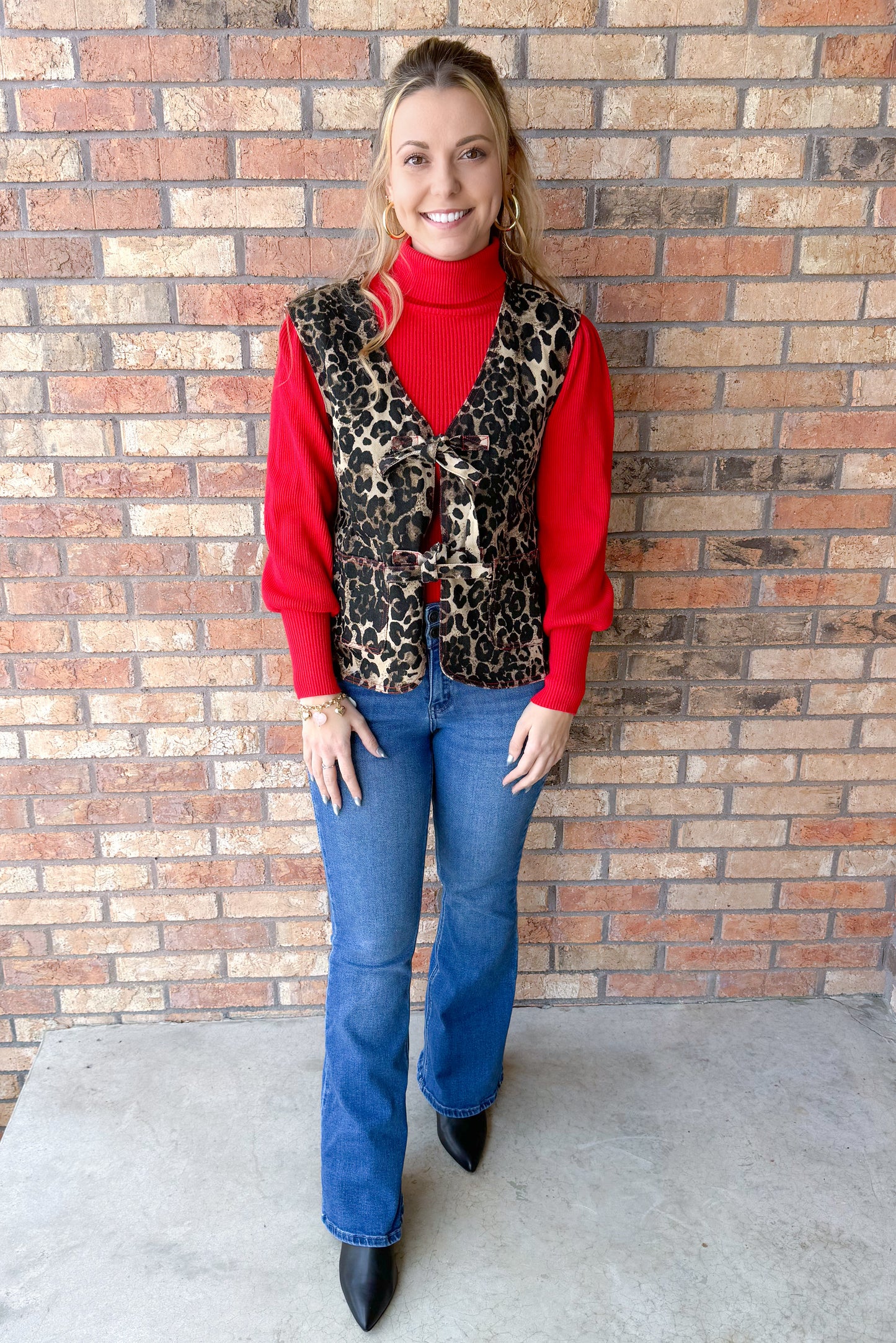 Something Wild Washed Leopard Printed Vest