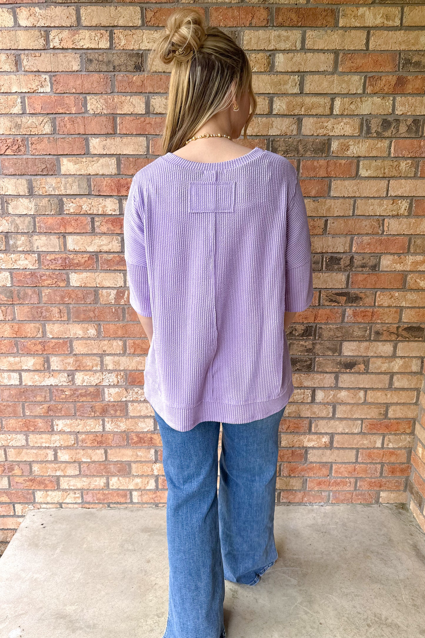 Dream Come True Relaxed Pocket Top, Spring Lilac