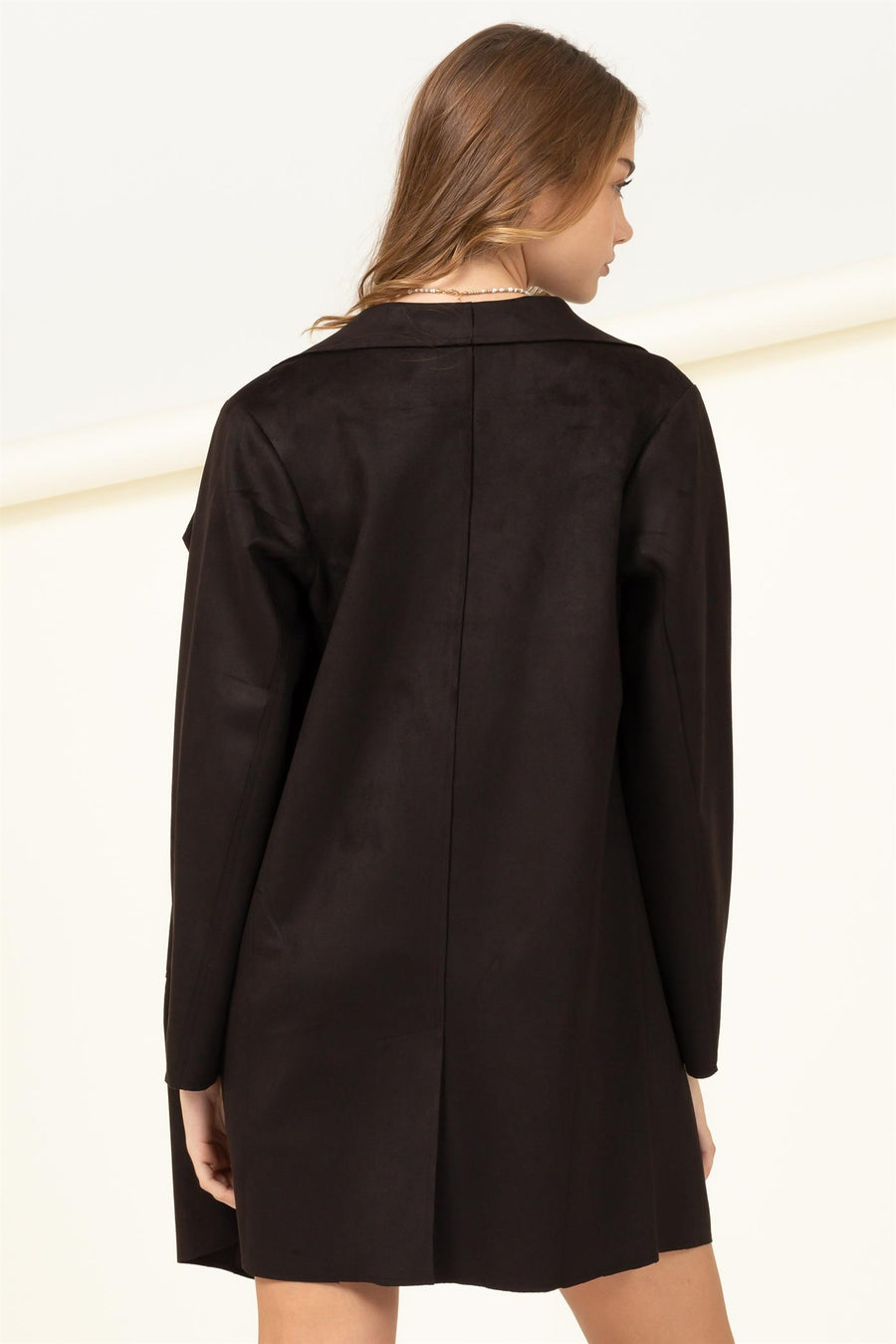 Feeling Fire Suede Jacket, Black