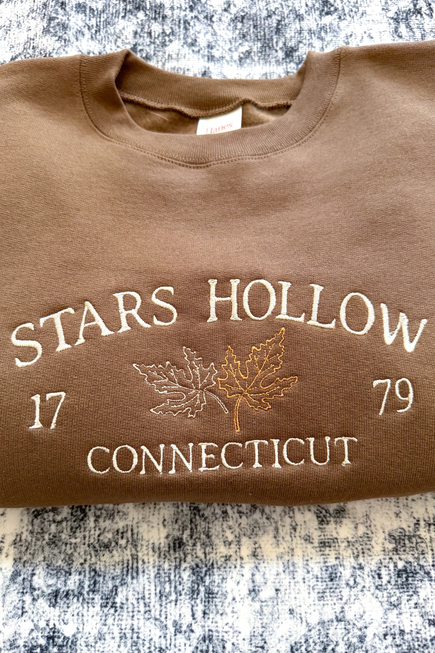 Stars Hollow Embroidered Sweatshirt, Brown