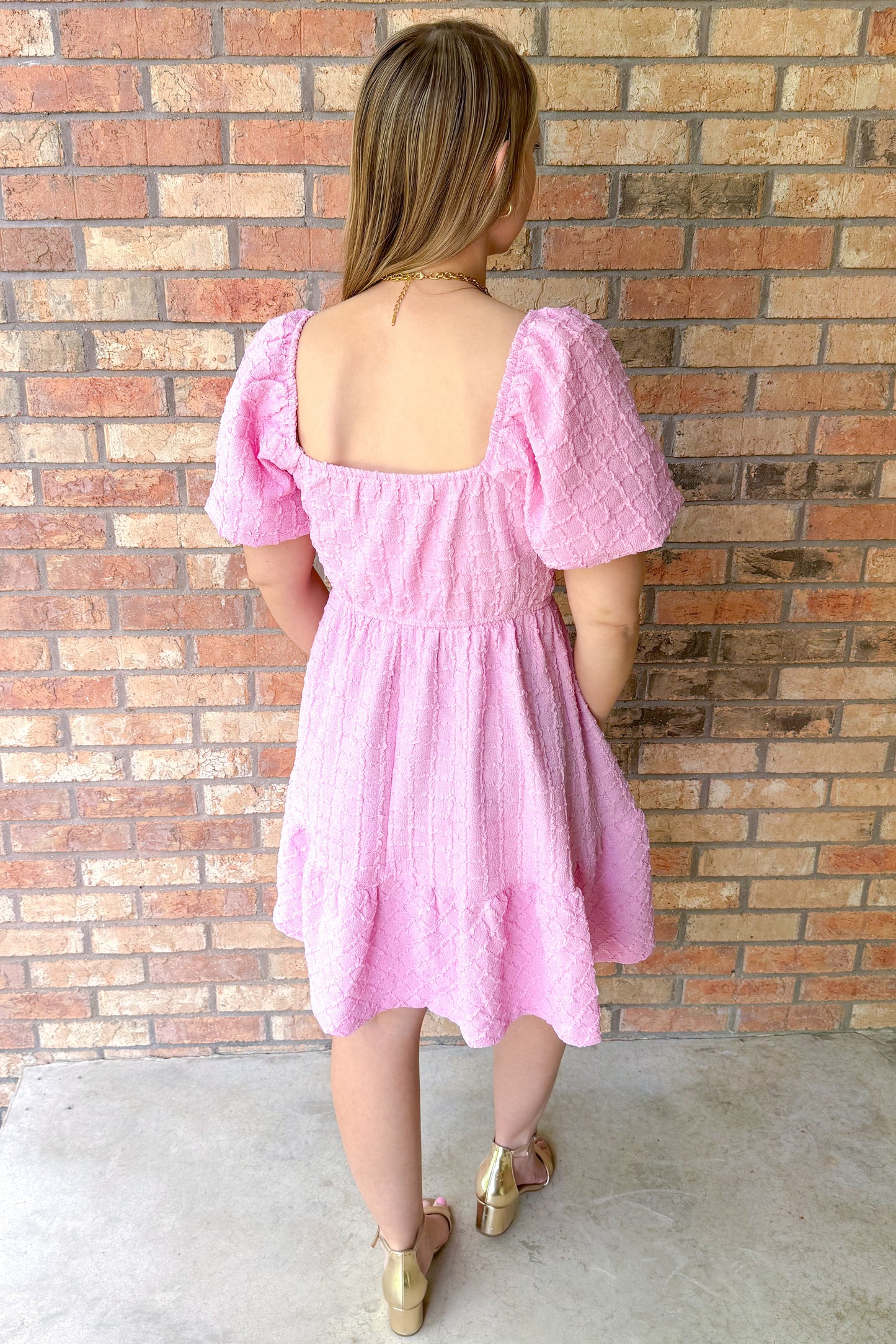 Hello Lovely Baby Doll Dress, Bubble Pink