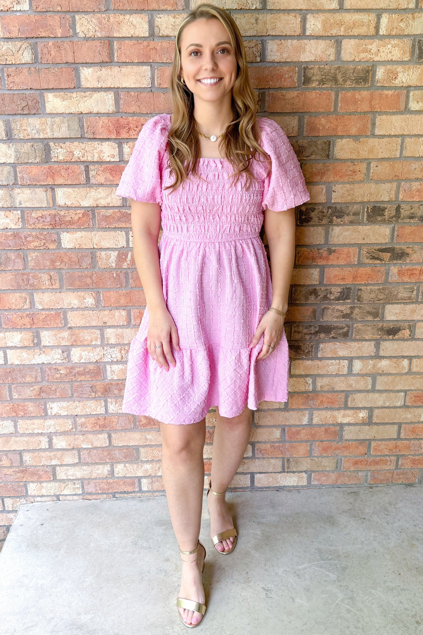 Hello Lovely Baby Doll Dress, Bubble Pink