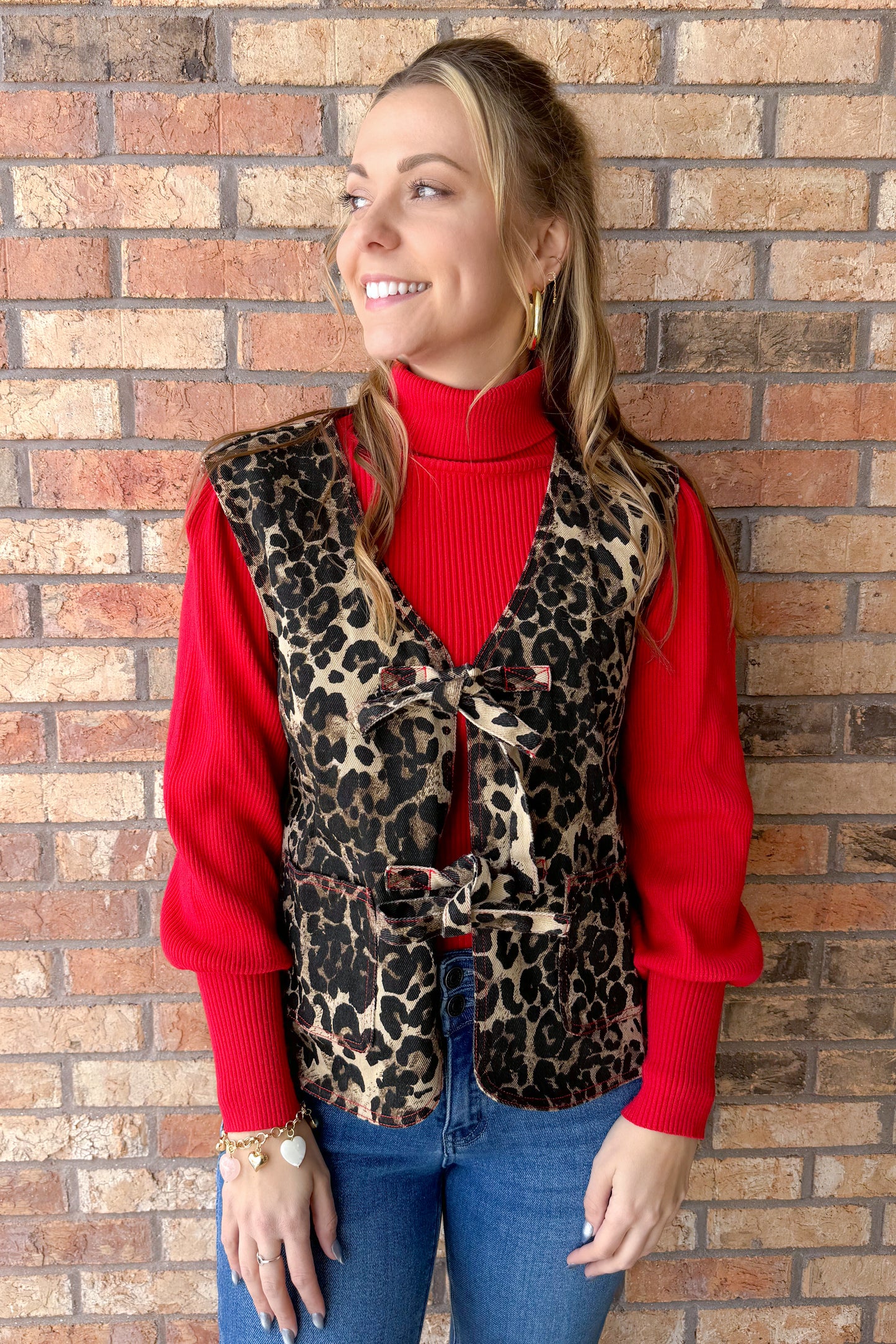 Something Wild Washed Leopard Printed Vest