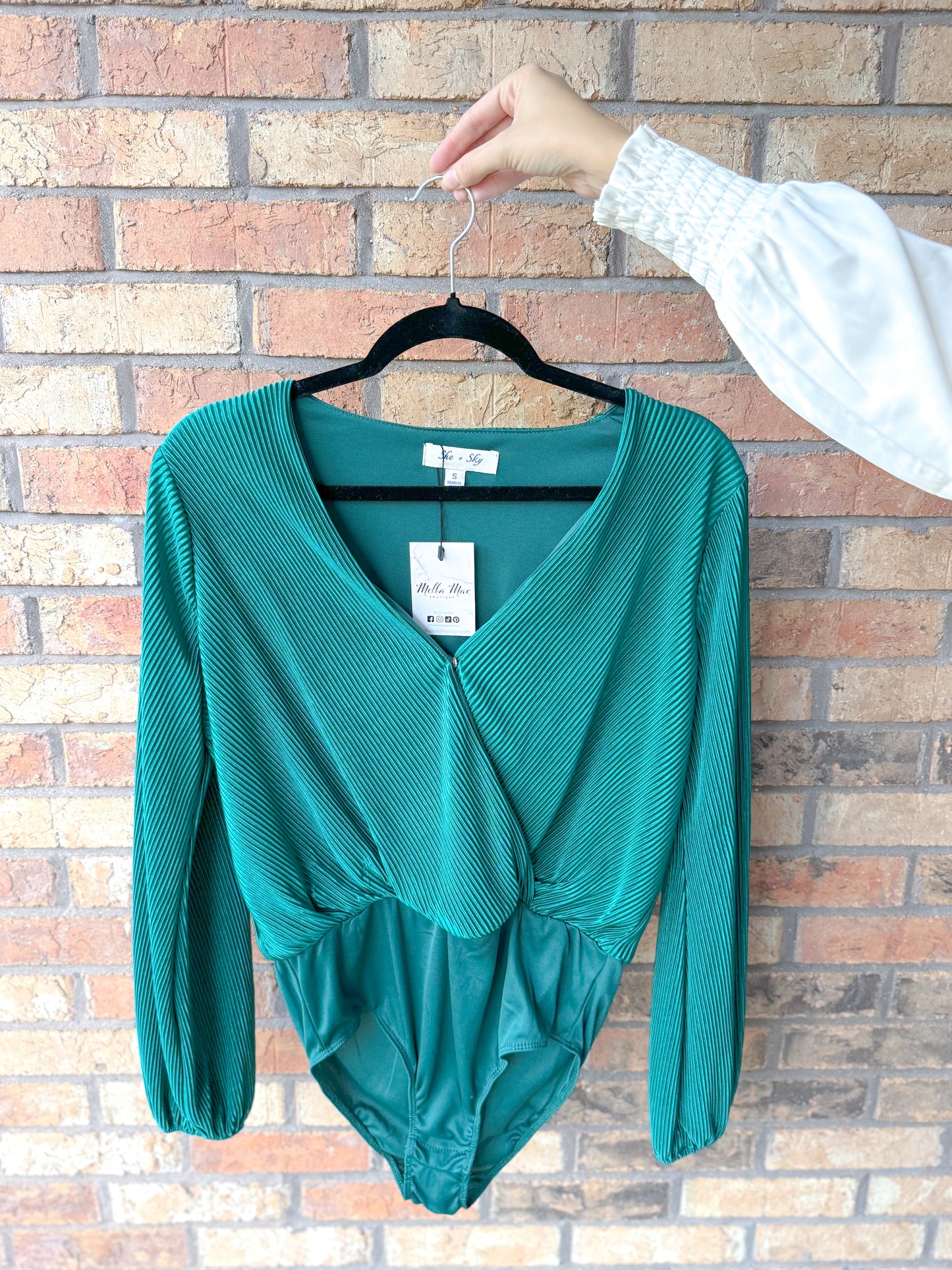 Home For The Holidays Bodysuit, Sea Green
