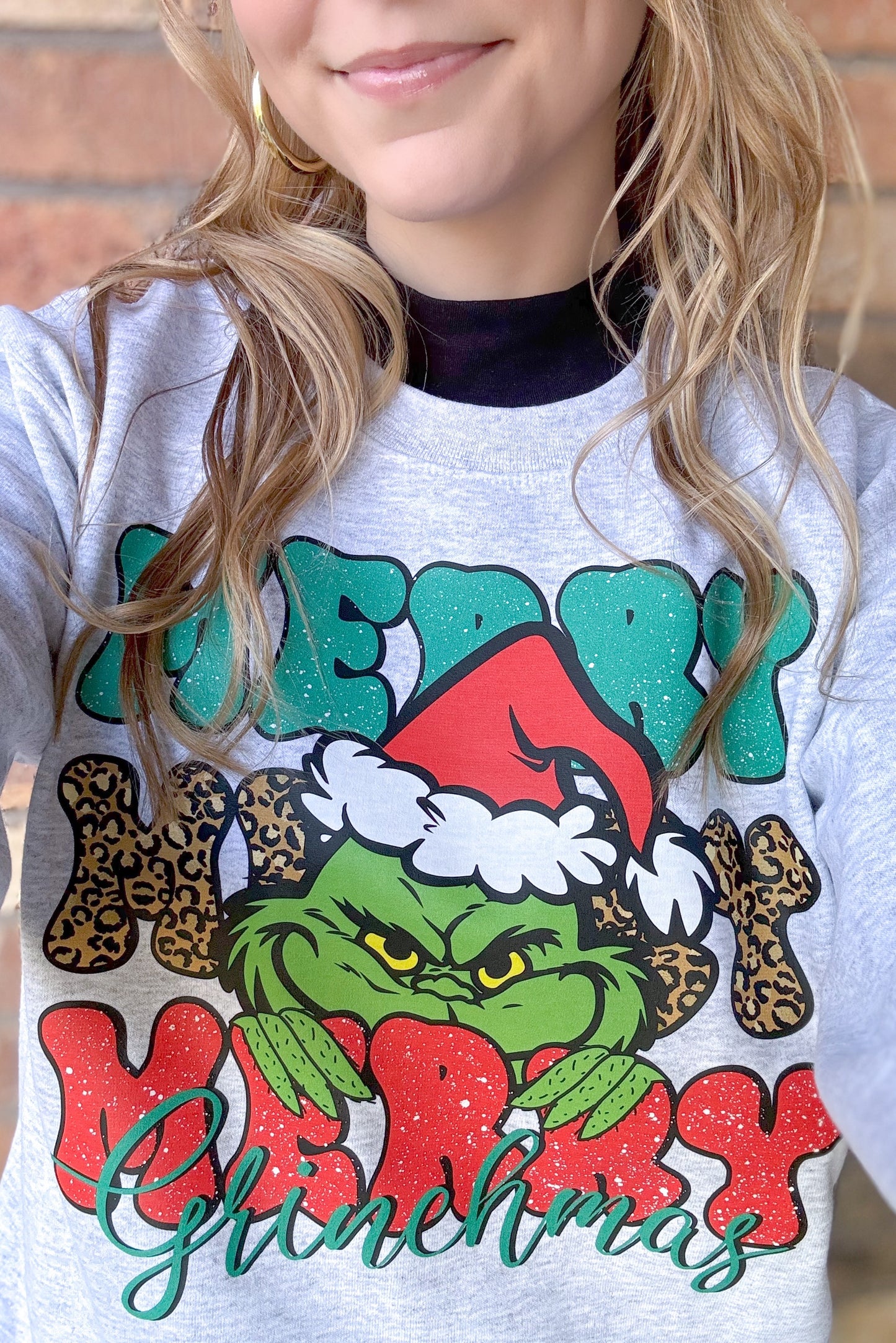 Merry Grinchmas Sweatshirt, Grey