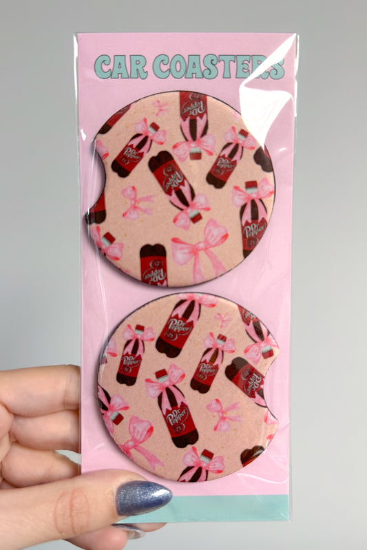 Coquette Dr. Pepper Lover Car Coasters