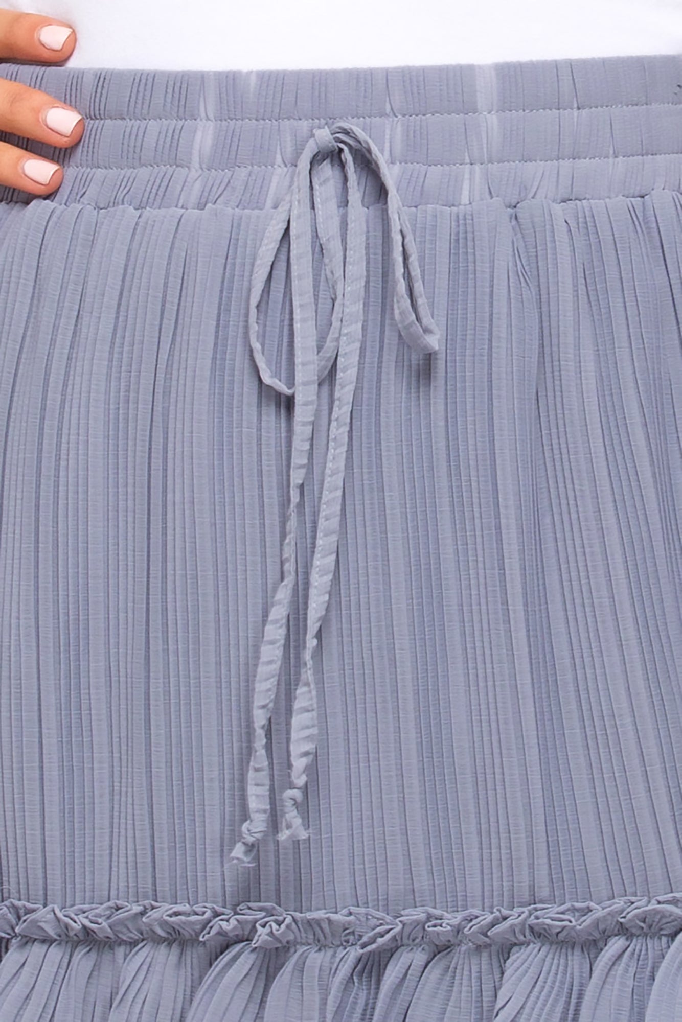 Harper Mini Skirt, Misty Blue