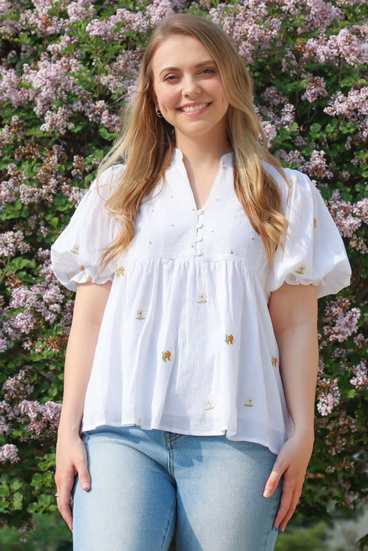 The Pleasure Is Mine Top, Off White