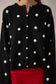 Catch Me Later Polka Dot Cardigan, Black/White
