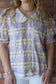 Chasing Daydreams Floral Plaid Top, Lavender