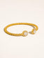 Gracie 18K Gold Plated Stainless Steel CZ Beaded Bangle, Gold