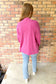 Road Less Traveled Ribbed Crop Cardigan, Fuchsia