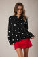 Catch Me Later Polka Dot Cardigan, Black/White