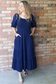Jolene Smocked Tiered Maxi Dress, Classic Navy