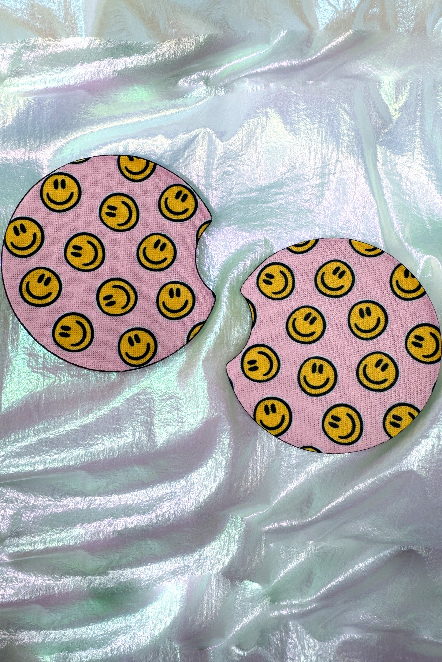 Smiley Face Car Coasters