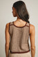 Cute as Ever Tie-Front Striped Knit Vest, Mocha