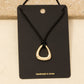 Rounded Triangle Cutout Pendant Necklace, Gold