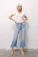 Keep In Touch High Rise Slim Bootcut Jeans, Light Wash