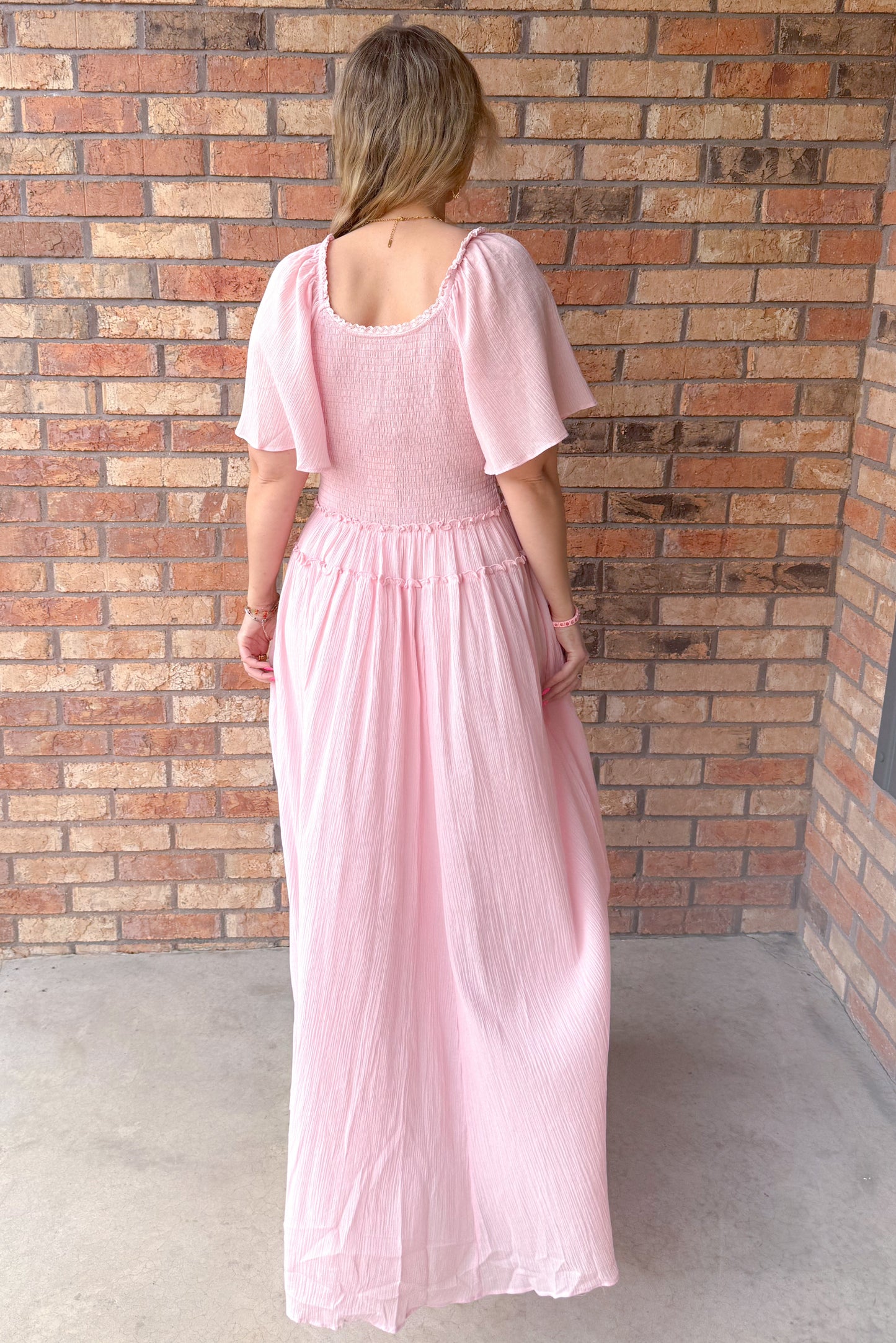 Pretty Please Maxi Dress, Pastel Pink