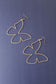 Cut Out Large Matte Butterfly Earrings, Gold