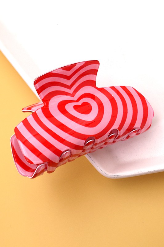 Swirl Heart Hair Claw Clip