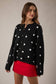 Catch Me Later Polka Dot Cardigan, Black/White