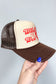 Wilder Than the West Western Trucker Hat, Brown/Tan/Red