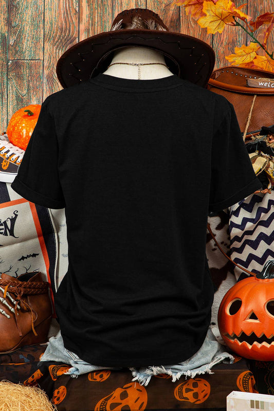 Hey Pumpkin Sequin Top, Black