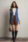 Meet Me There Braided Trim Denim Vest, Blue Haze