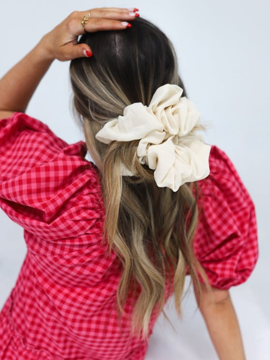 Jumbo Scrunchie, Ivory