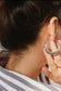 Classic 18K Gold Plated Stainless  Large Hoop Earrings, Silver