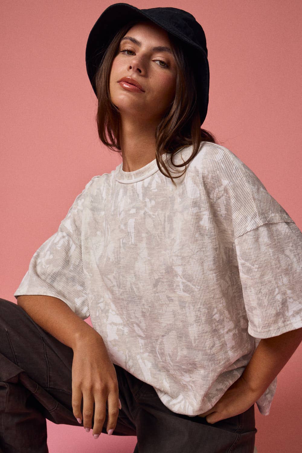 Out of Nowhere Camo Ribbed Top