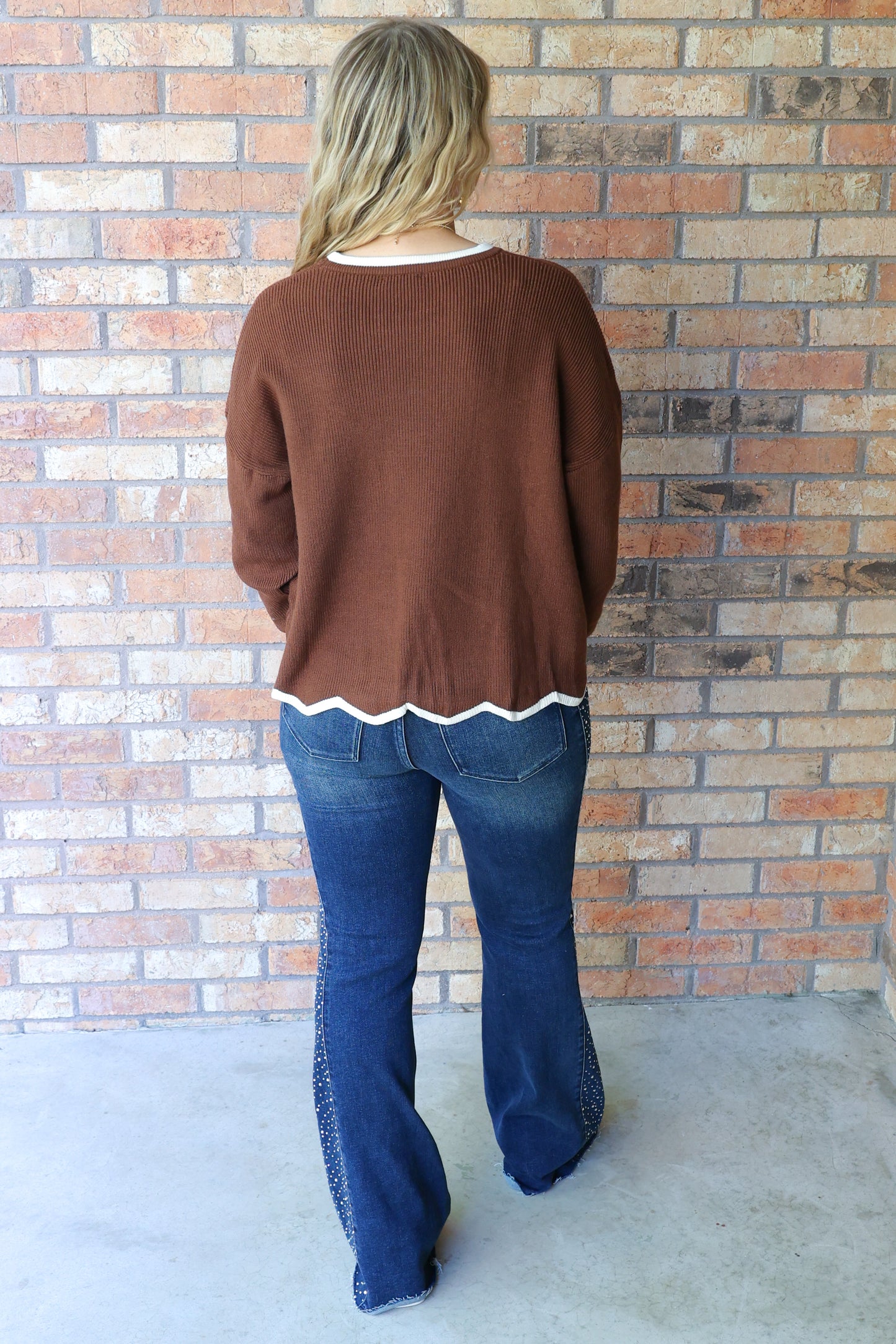 Fade Into Fall Knit Sweater, Brown