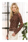 Too Sweet Polka Dot Mesh Top, Brown