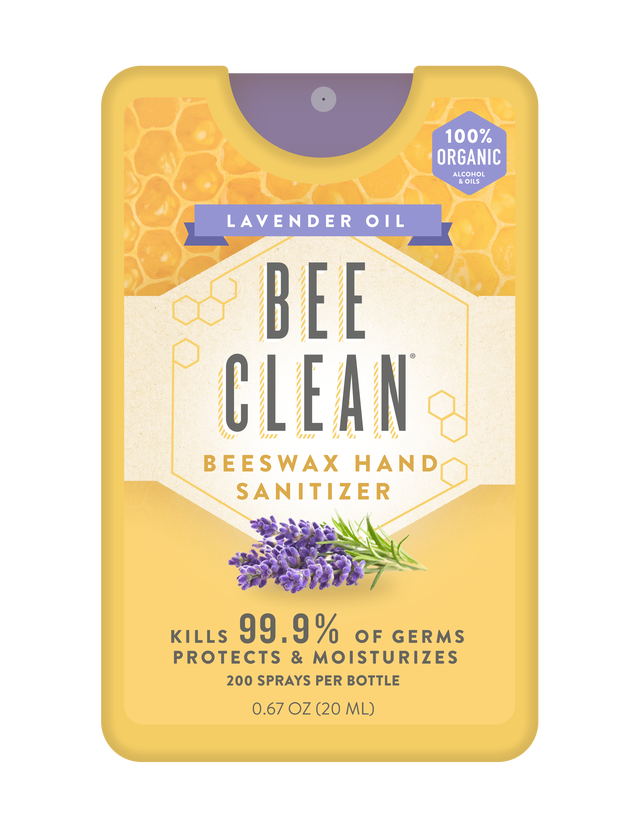 Bee Clean Organic Beeswax Hand Sanitizer, Lavender