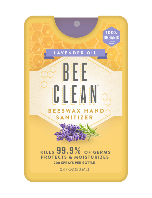 Bee Clean Organic Beeswax Hand Sanitizer, Lavender
