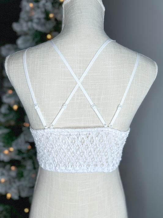 Last Chance Lace Bralette, White