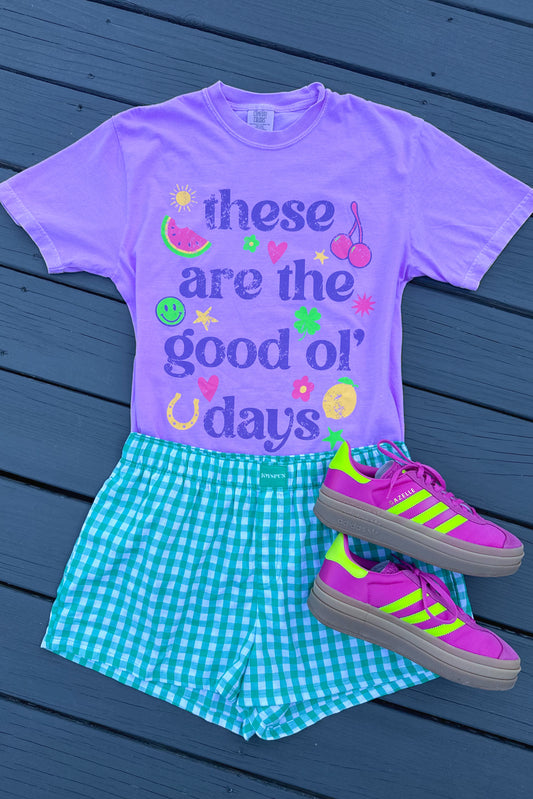 These Are the Good Ol' Days Comfort Colors Tee, Neon Violet
